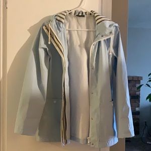 Topshop powder blue raincoat